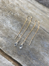 Load image into Gallery viewer, Quartz, Double-Terminated Threader Earrings

