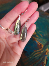 Load image into Gallery viewer, Labradorite Drop Earrings (Large)
