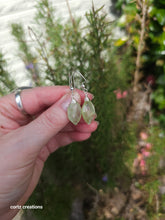Load image into Gallery viewer, Prehnite Drop Earrings (faceted marquise)
