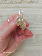 Load image into Gallery viewer, Prehnite Drop Earrings (faceted marquise)
