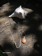 Load image into Gallery viewer, Peach Moonstone Necklace in Silver
