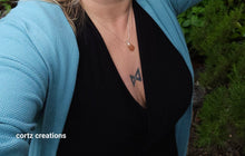Load image into Gallery viewer, Peach Moonstone Necklace in Silver
