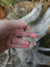Load image into Gallery viewer, Prehnite &amp; Aquamarine Earrings (Drop dangles with chain)
