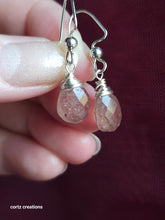 Load image into Gallery viewer, Strawberry Quartz Earrings

