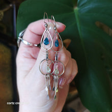 Load image into Gallery viewer, Apatite and Green Kyanite Earrings
