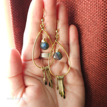 Load image into Gallery viewer, Labradorite Earrings
