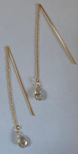 Load image into Gallery viewer, Rutilated Quartz Threader Earrings
