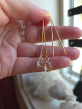 Load image into Gallery viewer, Rutilated Quartz Threader Earrings
