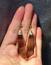 Load image into Gallery viewer, Striated Black Agate Earrings
