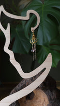 Load image into Gallery viewer, Pink Tourmaline Drop Dangle Mini Hoop Earrings
