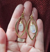 Load image into Gallery viewer, Rainbow Moonstone Earrings
