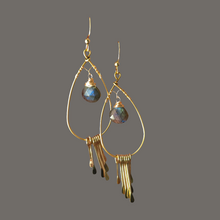 Load image into Gallery viewer, Labradorite Earrings
