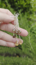 Load and play video in Gallery viewer, Andalusite and Imperial Golden Topaz Earrings
