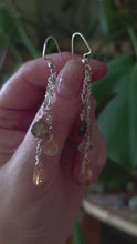 Load and play video in Gallery viewer, Andalusite and Imperial Golden Topaz Earrings
