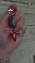 Load and play video in Gallery viewer, Labradorite, Apatite, &amp; Carnelian Earrings
