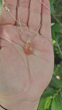 Load and play video in Gallery viewer, Peach Moonstone Necklace in Silver

