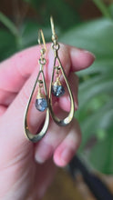 Load and play video in Gallery viewer, Moss Kyanite (Deep Electric Blue)  Drop Dangle Earrings
