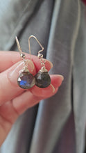 Load and play video in Gallery viewer, Labradorite Earrings
