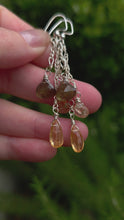 Load and play video in Gallery viewer, Andalusite and Imperial Golden Topaz Earrings
