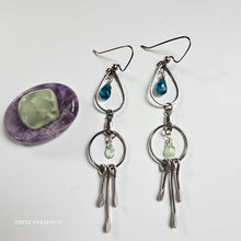 Load image into Gallery viewer, Apatite and Green Kyanite Earrings
