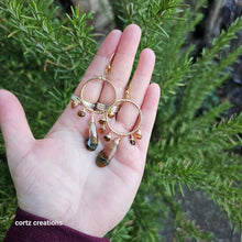 Load image into Gallery viewer, Agates and Topaz Earrings
