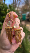 Load image into Gallery viewer, Prehnite Fringe Earrings
