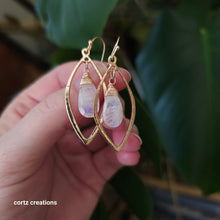 Load image into Gallery viewer, Rainbow Moonstone Earrings

