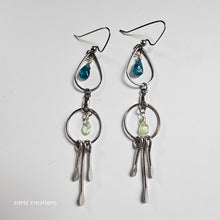 Load image into Gallery viewer, Apatite and Green Kyanite Earrings
