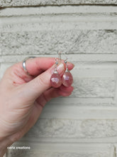 Load image into Gallery viewer, Strawberry Quartz Drop Earrings
