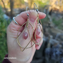Load image into Gallery viewer, Strawberry Quartz Earrings
