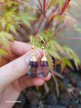 Load image into Gallery viewer, Fluorite Drop Earrings
