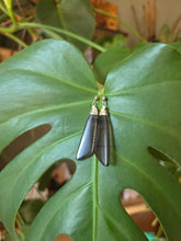 Load image into Gallery viewer, Striated Black Agate Earrings

