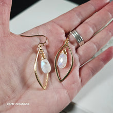 Load image into Gallery viewer, Rainbow Moonstone Earrings
