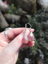 Load image into Gallery viewer, Strawberry Quartz Drop Earrings
