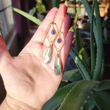 Load image into Gallery viewer, Labradorite &amp; Blue Kyanite Drop Dangle Earrings
