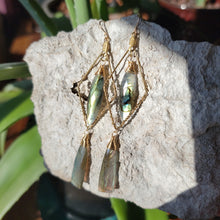 Load image into Gallery viewer, Labradorite Drop Dangle Earrings
