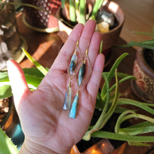 Load image into Gallery viewer, Labradorite Drop Dangle Earrings
