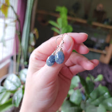 Load image into Gallery viewer, Kyanite (Blue) Faceted Pear Drop Earrings
