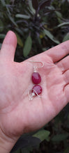 Load image into Gallery viewer, Ruby Heart Drop Earrings
