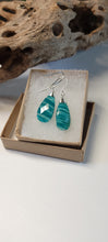 Load image into Gallery viewer, Amazonite Faceted Pear Drop Earrings (Angular Hook Posts)

