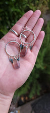 Load image into Gallery viewer, Fluorite &amp; Tourmaline Hoop Earrings (Sm/Med)
