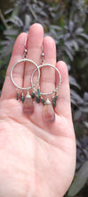 Load image into Gallery viewer, Fluorite &amp; Tourmaline Hoop Earrings (Sm/Med)
