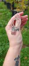 Load image into Gallery viewer, Fluorite &amp; Tourmaline Hoop Earrings (Sm/Med)
