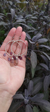 Load image into Gallery viewer, Fluorite &amp; Ruby Hoop Earrings (Med/Lg)

