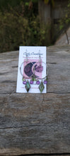 Load image into Gallery viewer, Fluorite, Labradorite, Amethyst, &amp; Tourmaline Hoop Earrings
