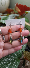 Load image into Gallery viewer, Carnelian &amp; Labradorite Drop Dangle Earrings
