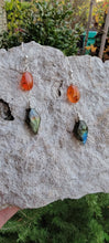 Load image into Gallery viewer, Carnelian &amp; Labradorite Drop Dangle Earrings
