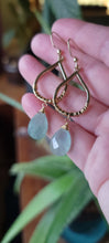 Load image into Gallery viewer, Aquamarine Drop Dangle Earrings
