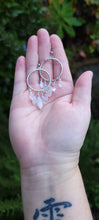 Load image into Gallery viewer, Rainbow Moonstone Hoop Earrings
