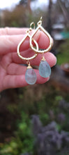 Load image into Gallery viewer, Aquamarine Drop Dangle Earrings
